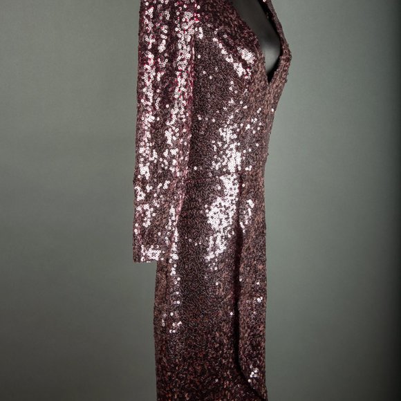GORGEOUS Short Pink Sequin Evening Party Cocktail Pageant Homecoming Dress Small - Picture 5 of 10